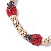 3Pcs Lampwork & Non-magnetic Synthetic Hematite Beaded Stretch Bracelets for Women BJEW-JB12943-4