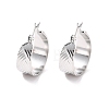 Non-Tarnish 304 Stainless Steel Thick Hoop Earrings for Women LS-EJEW-P198-04P-1