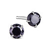 SHEGRACE Rhodium Plated 925 Sterling Silver Four Pronged Ear Studs JE420F-01-1