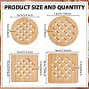 8Pcs 4 Styles Bamboo Cup Mats DJEW-GO0001-18-2