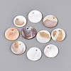 Natural Freshwater Shell Disc Charms BSHE-T014-42A-1