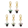 Glass Seed Beaded Pendant Decorations HJEW-MZ00401-1
