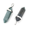 Natural Indian Agate Double Terminated Pointed Pendants G-F295-04L-2