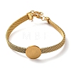 304 Stainless Steel Watch Band Chain Bracelets for Women BJEW-G770-01B-G-2