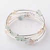 Gemstone Chip Warp Bracelets BJEW-JB01518-2