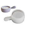 Flat Round with Handle DIY Silicone Candlesticks Molds LS-SIMO-G010-02A-1