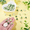 70Pcs 5 Colors Glass Pearl Pendants PALLOY-TAC0320-6