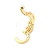 Brass Micro Pave Cubic Zirconia Clear Cubic Zirconia Twister Clasps KK-B196-01P-2