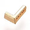Golden Plated Brass Micro Pave Cubic Zirconia Slide Charms ZIRC-L075-61L-G-2