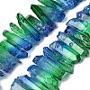 Two Tone Natural Quartz Crystal Beads Strands G-Z131-K01-06-2