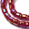 Electroplate Opaque Glass Beads GLAA-F108-10B-02-1