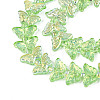Transparency Electroplate Glass Beads Strands GLAA-T023-39A-07-3