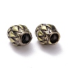 Tibetan Style Brass Beads X-KK-P214-09BAB-3