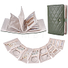Portable Travel PU Leather & PVC Loose Leaf Binder Jewelry Books AJEW-WR0003-78B-1