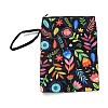 Flower Print Polyester Zipper Book Covers AJEW-Z051-03C-1