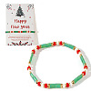 Christmas Acrylic Beads Stretch Bracelets for Women GG0604-10-1