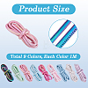 9Pcs 9 Colors Round PU Leather Cord OCOR-SC0001-16-2
