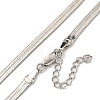 Brass Flat Snake Chain Necklaces for Women NJEW-U011-13P-2
