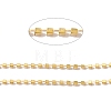 50M Rectangle Brass Rhinestone Claw Setting Chains CHC-C024-01A-G-3