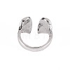 Vintage Wing Cuff Finger Rings for Women RJEW-S038-196-3