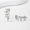 925 Sterling Silver Pave Moissanite Hoop Earrings for Women AV3765-2
