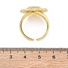 Brass Micro Pave Cubic Zirconia Cuff Open Rings for Women CU-CBA760A-13A-G-5