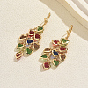 Heart Brass Tassel Hoop Earrings LC3720-2-1