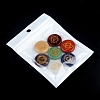 Chakra Natural Gemstone Flat Round Stones PW-WG64968-01-4