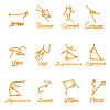Twelve Constellations Alloy Cabochons DIY-CJ0001-29-7