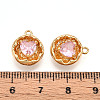 Brass Micro Pave Cubic Zirconia Charms KK-N262-114B-G-3