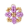 Glass Seed Beaded Pendants PALLOY-MZ01267-05-1
