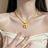 Summer Acrylic Flower Pendant Beaded Necklaces for Women WGAD42B-02-2