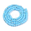 Electroplate Opaque Solid Color Glass Beads Strands EGLA-A044-P3mm-L08-3