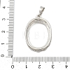 Brass Pendant Cabochon Settings KK-S521-08P-3