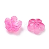 Dyed & Heated Glass Bead Caps GLAA-C042-01G-2
