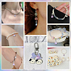 30Pcs 5 Styles Electroplated Glass European Dangle Charms PALLOY-ME00035-5