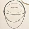 Iron Metallic layered Chain Tassel Long Necklaces with Double Clasp Decor IV6162-2-2