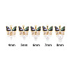 Brass with Cubic Zirconia and Abalone Shell Cup Pearl Peg Bails Pin Pendants KK-T079-42G-3