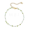 Round Handmade Glass Beaded Link Chain Bracelets for Women BJEW-JB13394-3