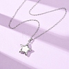 304 Stainless Steel Star Pendant Cable Chain Necklaces for Men Women NJEW-K308-02A-P-2