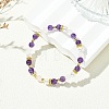 Natural Amethyst & Rose Quartz & Non-magnetic Synthetic Hematite & Shell Pearl Beaded Bracelets for Women BJEW-JB13895-02-1