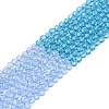 Transparent Glass Beads Strands GLAA-N074-01A-10-2