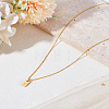 1Pc Stainless Steel Letter Rectangle Pendant Necklaces NJEW-LP0001-34E-G-3