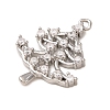 Brass Rhinestone Pendants RB-CBAFDDC-05P-2