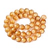 Handmade Lampwork with Gold Powder Beads Strands LAMP-N037-06B-06-2