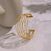 Minimalist 304 Stainless Steel Multi-Strand Twisted Cuff Bangles SR5020-6