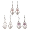 Shell Pearl Dangle Earrings EJEW-JE07226-3