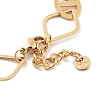 304 Stainless Steel Oval & Rhombus Link Chain Bracelets for Women BJEW-K249-01G-3