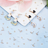 16Pcs 2 Style Brass Stud Earring Findings KK-CN0001-89-4