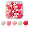 70Pcs Rubberized Style Acrylic Beads MACR-FS0001-71B-1